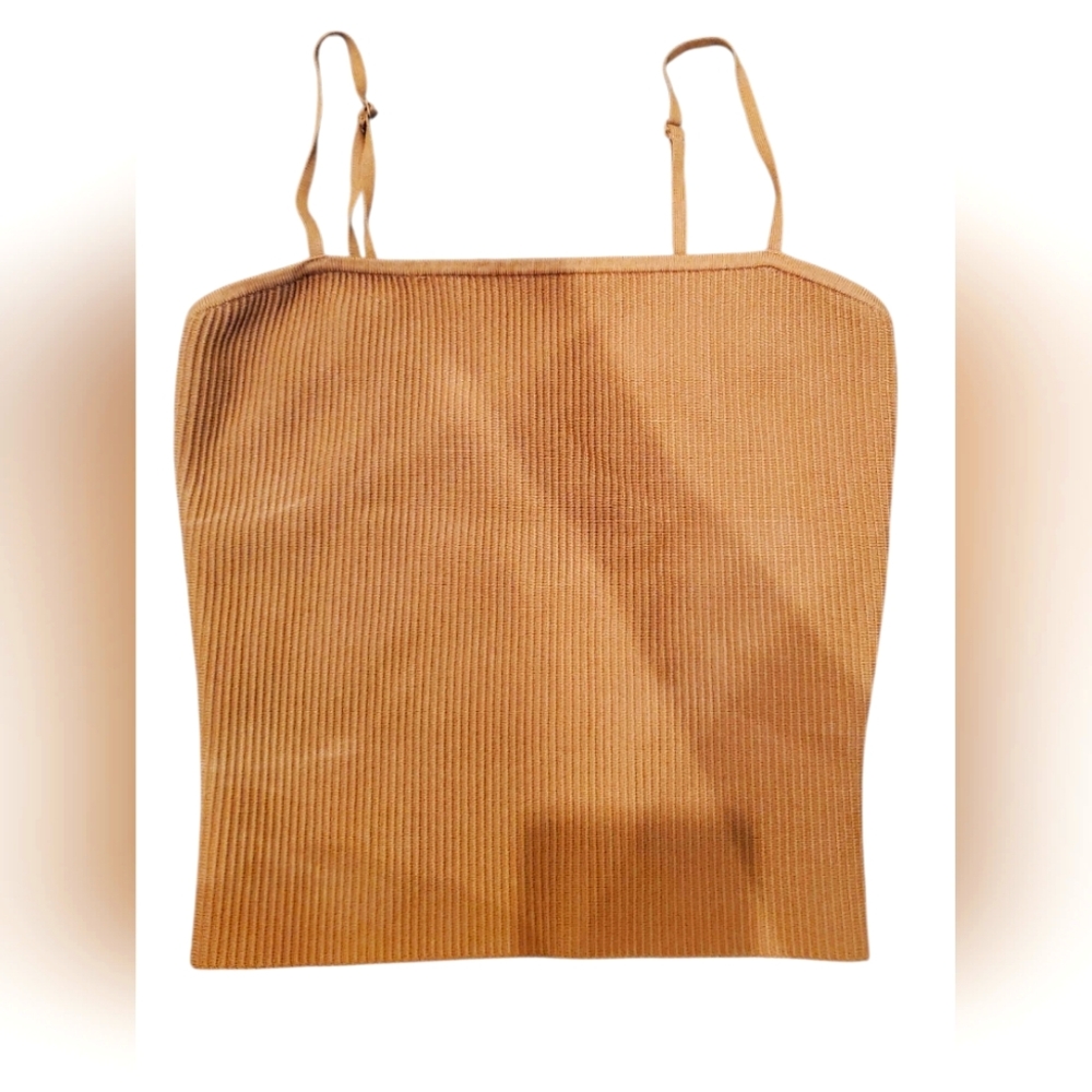 Babaton Brown Ribbed Camisole Medium